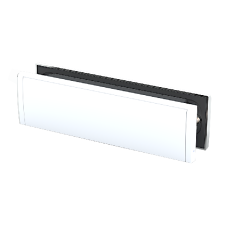 RUTLAND RLP Letterplate Set TS008 Security & Fire Rated Polished Nickel Ext/White Int
