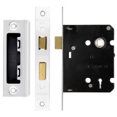 ERA Valiant 3 Lever Mortice Sashlock Square End 76mm Case Polished Keyed To Differ