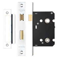 ERA Valiant Bathroom Lock Square End 64mm Case Polished Display