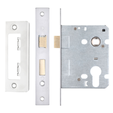 ERA Valiant Euro Mortice Sashlock Square End 76mm Case Satin Display