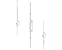 ROTO H650 45mm Backset Latch & Deadbolt Single Spindle With 2 Hooks 2003561 45/92 2 Hook