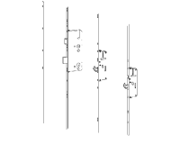 ROTO C600 45mm Backset Latch & Deadbolt Keywind With 2 Hooks 776654 45/92