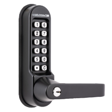 CODELOCKS CL510KEY CL515KEY Marine Grade Black Digital Lock With Tubular Latch & Key Override With Passage Function CL515 BK MG KEY