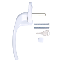 HOPPE Cranked Espag Handle AR722-7 040 Right Handed White