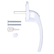 HOPPE Cranked Espag Handle AR722-7 040 Left Handed White