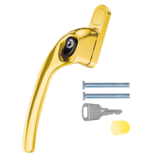 HOPPE Cranked Espag Handle AR722-7 040 Left Handed Gold