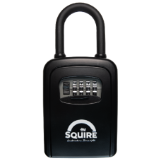 SQUIRE Portable 4 Wheel Key Keep 1 Combination Key Safe With Shackle Black 4 Wheel With Shackle