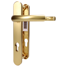 HOPPE Tokyo 92mm Door Furniture 230mm Backplate With 203mm Screw Centres Gold