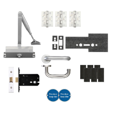 ZOO Architectural Fire Door Pack For Office Door (Non-Locking) KITA4-FDP-A4 Office Kit Non-Locking - 1/2 Hour