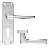 ZOO Lever Handle On Euro Lock Backplate Euro Lever