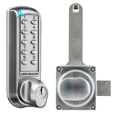 CODELOCKS CL2000 Digital Gate Lock With Surface Latch & Key Override CL2000 Surface Gate Latch KO
