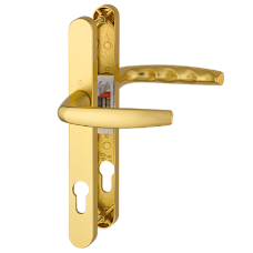 HOPPE Atlanta 92PZ Euro Profile Lever Handle On 26mm Narrow Backplate 1530 3623N Gold HOPPE Atlanta 92PZ Euro Profile Lever Handle On 26mm Narrow Backplate 1530 3623N Gold