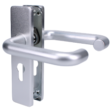 ZOO Return To Door Lever Handle On Euro Lock Backplate FD30 60 Euro Lever