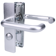 ZOO Return To Door Lever Handle Bathroom Privacy Backplate FD30 60 Bathroom lever