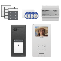 VIDEX ERA23VB Series Entry Panel Video Kit With 3.5 Inch Video Monitor(6388) PSU (2321S) & Proximity Card Fobs (955MF) ERAKIT23B6388 Gun Metal Grey ERAKIT23B6388