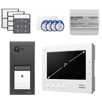 VIDEX ERA23VB Series Entry Panel Video Kit With 7 Inch Video Monitor (6788) PSU (2321S) & Proximity Card Fobs (955MF) ERAKIT23B6788 Gun Metal Grey ERAKIT23B6788