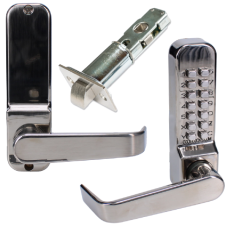 CODELOCKS CL0440 CL0445 Digital Gate Lock With Adjustable Latch SS CL0440 Without Passage Set - No