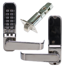 CODELOCKS CL0440 CL0445 Digital Gate Lock With Adjustable Latch SS CL0445 With Passage Set - No