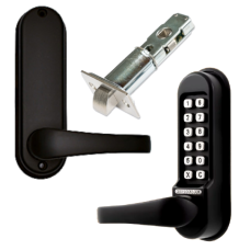 CODELOCKS CL0540 CL0545 Marine Grade Digital Gate Lock With Adjustable Latch Black CL0540 Without Passage Set