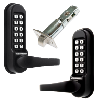 CODELOCKS CL0540 Back To Back Marine Grade Digital Gate Lock With Adjustable Latch Black CL0540 Back To Back