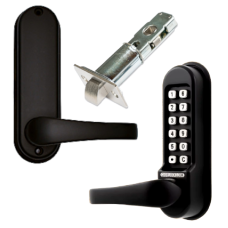 CODELOCKS CL0540 CL0545 Marine Grade Digital Gate Lock With Adjustable Latch BlackCL0545 With Passage Set