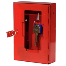 SECURIKEY EK0 Emergency Key Box Glass Fronted With Tamper Seal & Hammer Red Glass Front