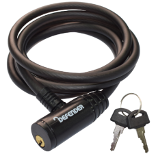 DEFENDER By Squire Cycle Cable Lock Key Operated 8mm x 1500mm Black DF C8/1500
