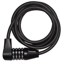 DEFENDER By Squire Cycle Cable Lock With 4 Wheel Combination 8mm x 1500mm Black DF COMBI C8/1500