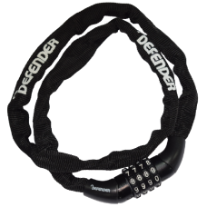 DEFENDER By Squire Cycle Chain Lock With 4 Wheel Combination 3.5mm x 900mm Black DF COMBI CN3.5/900