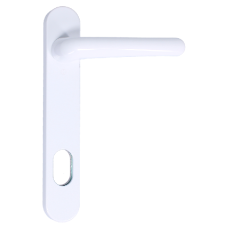 NORDAN NTech Villa Balcony Door Handle External With Cutout To Suit Scandinavian Oval White 0403435