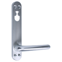 NORDAN NTech Villa Balcony Door Handle Internal With Cutout To Suit Rococo Scandinavian Oval Silver 0401699