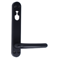 NORDAN NTech Villa Balcony Door Handle Internal With Cutout To Suit Rococo Scandinavian Oval Black 0403375
