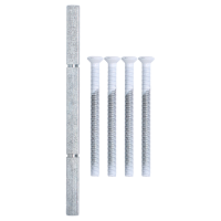 NORDAN NTech Villa Balcony Door Fixing Pack 140mm Spindle & Screws White Screws Included 0403722