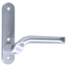 NORDAN NTech Villa Balcony Door Handle 3 Fix Internal Handed Without Cutout Right Handed Silver 0403163