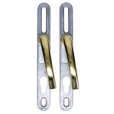 WINLOCK Universal Repair Handle Frame Set With Adjustable 62mm-92mm Centres Gold WINLOCK Universal Repair Handle Frame Set With Adjustable 62mm-92mm Centres Gold