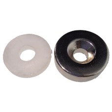 MACO Round Magnet With Screw Hole 16mm Silver 463138 MACO Round Magnet With Screw Hole 16mm Silver 463138