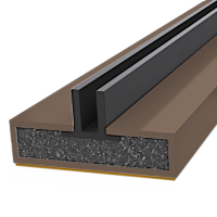 FIRESTOP Intumescent Strip 2.1m x 4mm Fire & Smoke Double Fin Seal 15mm Brown 1/2 1 Hour FS1628 - 1/2 - 1 hour to BS476