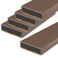 FIRESTOP Intumescent Strip 1.05m x 4mm Fire Only Seal (Pack Of 5) 10mm Brown 1/2 Hour FS150 - 1/2 hour to BS476