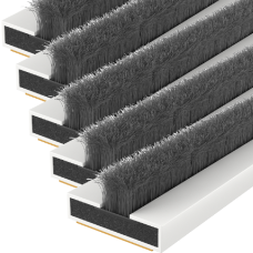 FIRESTOP Intumescent Strip 1.05m x 4mm Fire & Smoke Brush Seal (Pack Of 5) 15mm White FS160 - 1 Hour