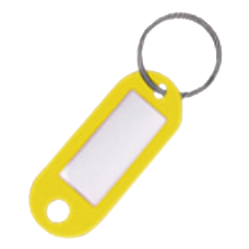 SILCA Plastic Key Label  - Yellow
