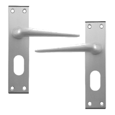 DORTREND 4212 Shirley Plate Mounted Lever Lock Furniture  Oval Lever Lock - Anodised Aluminium