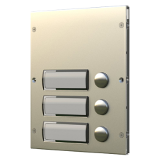 8K Series Extension Panel 3 Button - Stainless Steel