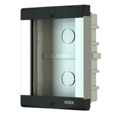 VIDEX 8K Series Flush Housing 1 Module - Satin Aluminium