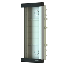 VIDEX 8K Series Flush Housing 2 Module - Satin Aluminium