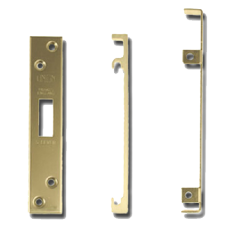 UNION DY2954 Rebate To Suit 14mm & 20mm Bolt Deadlocks 13mm PL - Polished Lacquered Brass