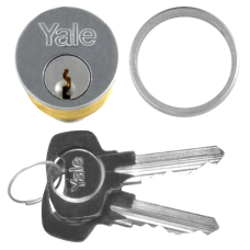 YALE 1133 Screw-In Cylinder  KD Single - Satin Chrome