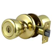 Weiser NA350 Beverly Entrance Knobset  Keyed To Differ  - Polished Brass