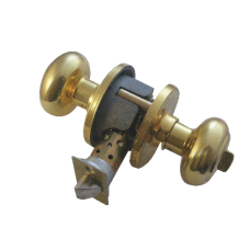 Weiser NA330 Troy Privacy Knobset  - Polished Brass