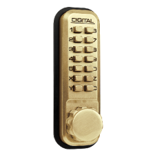 LOCKEY 2230 Series Front Only Digital Lock  - Polished Brass