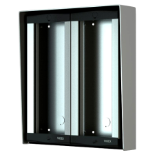 VIDEX 8K Series Surface Box 4 Module - Satin Aluminium